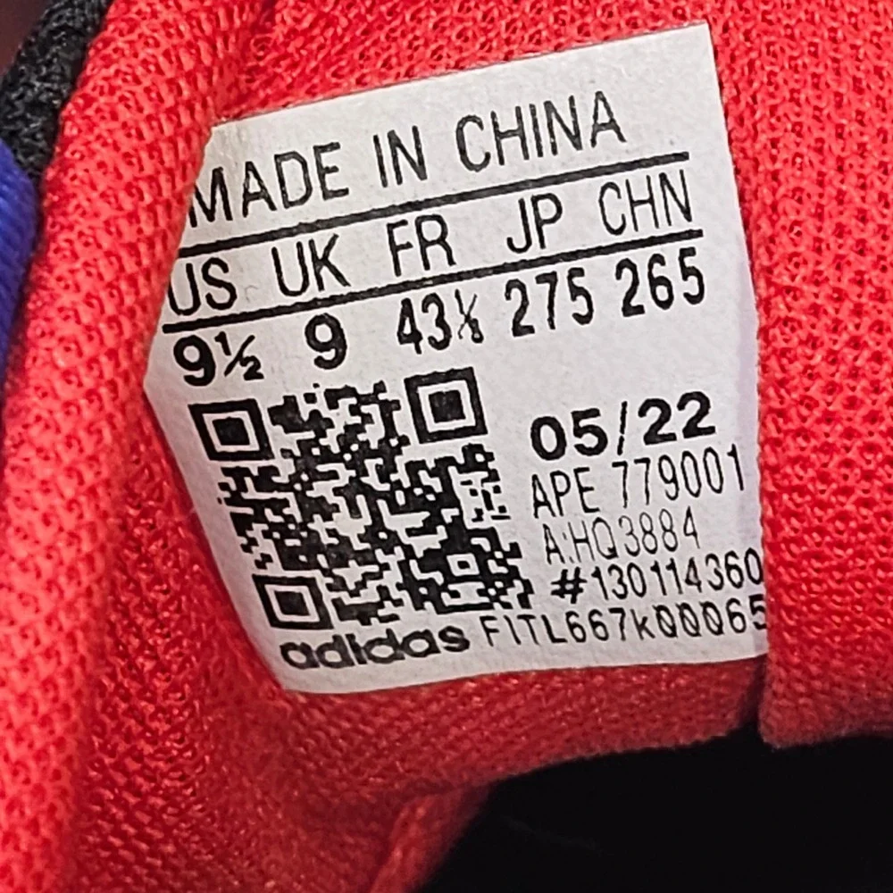 Adidas Harden Vol. 6 Basketball Shoes Mens 9.5 Red Blue‎ Casino HQ3884